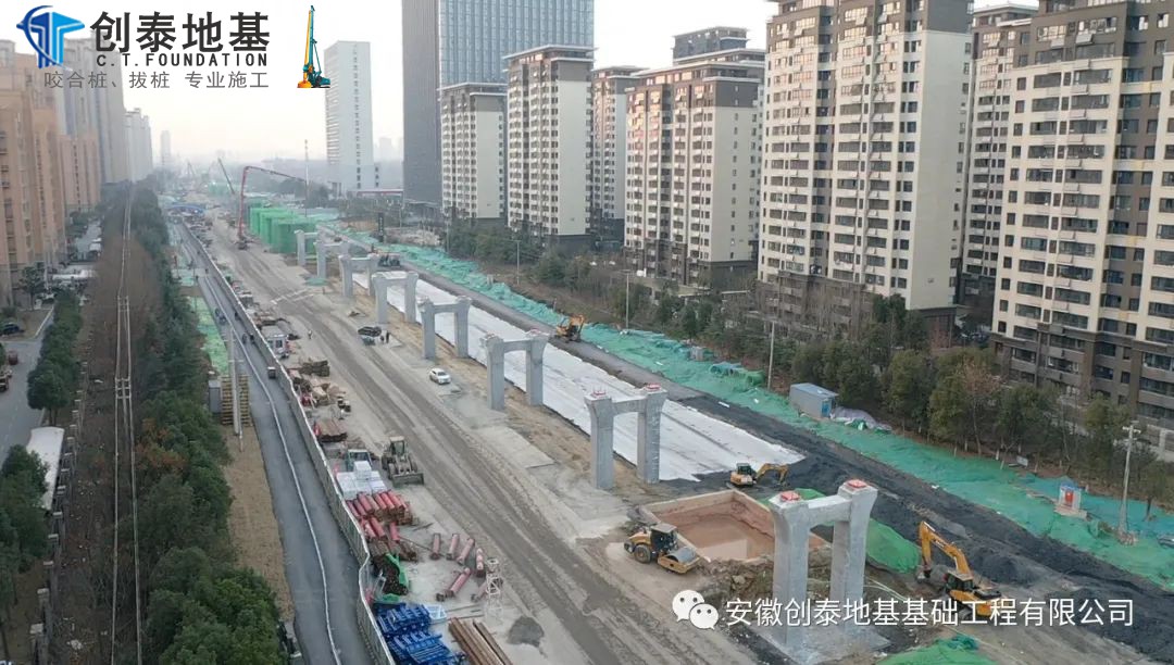 包公大道（二十埠河-龙兴大道）道路及管廊桩基工程圆满完工